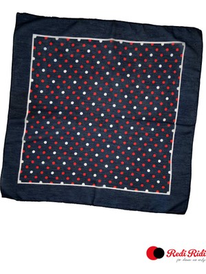 Redi Ridi Fular Bandana Puantiye Lacivert
