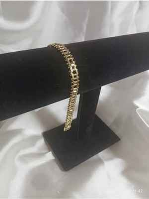İnci Çelik Aksesuar Çelik Gold Merdiven Bileklik