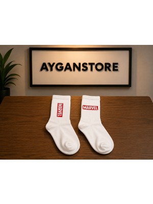 Aygan Store 2 Çift En Yeni Kolej Spor Tenis Çorap Kombi 2 Adet