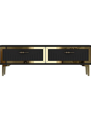 Ceneyra TSA1204AG Tuna Tv Sehpası Antrasit-Gold 120CM