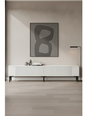 Ceneyra TSA1803B Corsa Tv Sehpası Beyaz 180CM