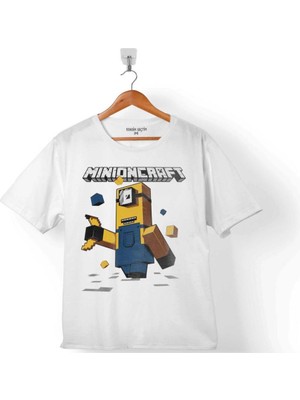 Kendim Seçtim Mınecraft Mınıons Minyonlar Mınıoncraft 3 Çocuk Tişört