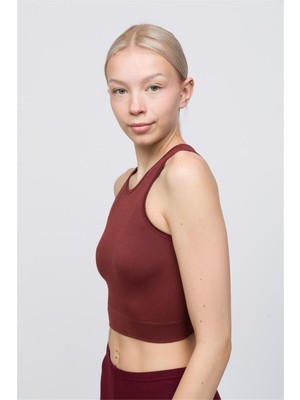 Obje Kadın Kiremit Fitilli Orta Boy Sporcu Crop