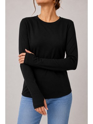 Ozk Uzun Kol Likralı Body Siyah