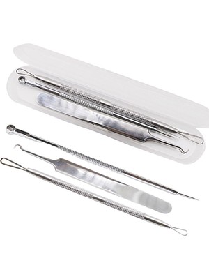 Roichil® Paslanmaz Çelik Siyah Nokta Sivilce ve Akne Temizleyici Set 3lü Kit