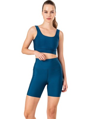 Obje Kadın Petrol Düz Baskılı Sporcu Bralet