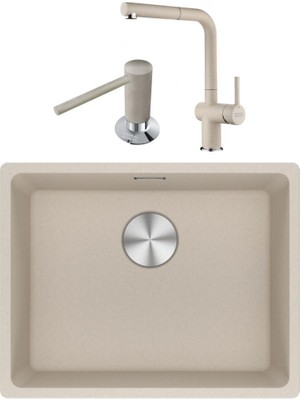 Franke Maris Mrg 210/110-52 Sahara Granit Evye Active Plus Doccia 2.0 Batarya Comfort Sıvı Sabunluk Set