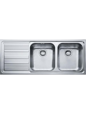 Franke Llx 621 Sol Damlalıklı 116 cm Çelik  Evye