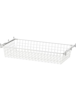 IKEA Altarlıden Beyaz 80X42 cm Raylı Tel Sepet