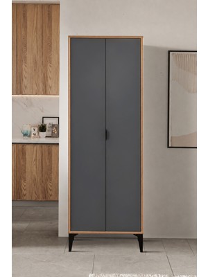 Sarmobi Arden 2 Kapaklı Çok Amaçlı Mutfak/kiler Dolabı 65X190X37 cm