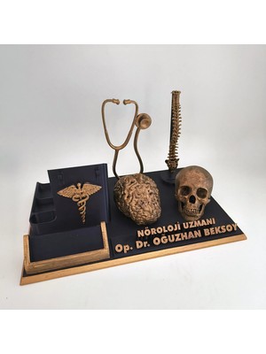 Hediyemix Kişiye Özel Nöroloji Doktoru Masaüstü İsimlik Kartvizitlik - Doktora Özel Hediye