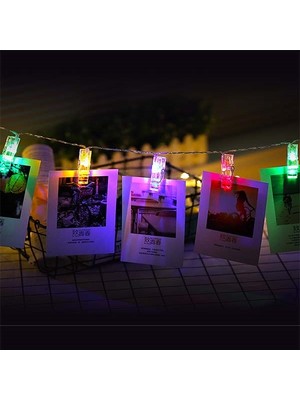 Hereveoyuncak Renkli Işıklı Mandallıı Fotoğraf Albümü 10 Lu - Rgb