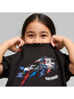 Puma Unisex Siyah Puma Bmw Mms Pre-School Tee Siyah Unisex Çocuk T-Shirt