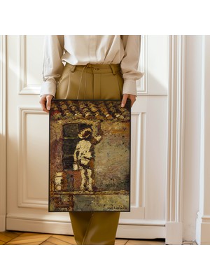 Pegziz Ressamın Çalışma Alanı Tablosu | Vintage Sanat Poster Çerçeveli Duvar Dekoru
