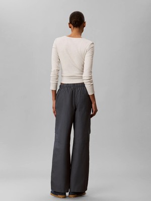 Calvin Klein Kadın / Kız Gri Calvin Klein Cotton Rıpstop Pull, Ceg Gri Kadın Eşofman Altı