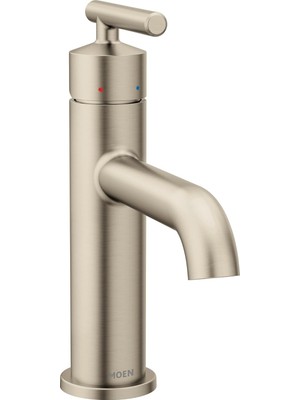 Moen Gibson Fırçalanmış Nikel Tek Saplı Tek Delikli Modern Banyo Lavabo Bataryası Opsiyonel Döşeme L