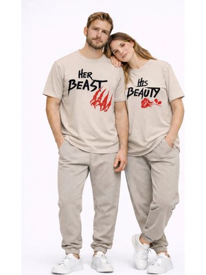 Nevermind King Queen Sevgili Kombini Oversize Çift Tişört Unisex Partner Kombin Uyumlu Çift Seti