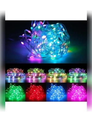 Delixa 10 Metre Akıllı LED Şerit, Bluetooth ve USB Kontrollü, Sese Duyarlı, Çok Renkli Rgb Ambiyans Işık, U