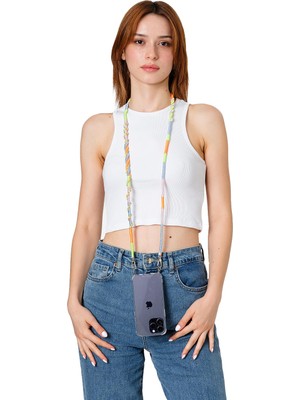 Delixa Daisy Rengarenk 110 cm El Örgüsü Telefon ve Çanta Askısı