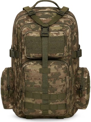 Delixa 42 Lt Tsk Kamuflaj Taktik Outdoor Çanta,molle Sistemli, Suya Dayanıklı, Çok Gözlü, Outdoor, Kamp, Av