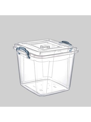 Delixa Polytime Şeffaf Kilitli Mutfak Eşya Gıda Saklama Düzenleme Kabı Kutusu - Kare - 4 Litre