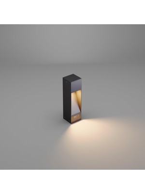 Delixa Luzerra Alüminyum Bahçe Aydınlatması Bollard – 35 cm Modern Yürüyüş Yolu Lambası, 3000K Sıcak Işık,