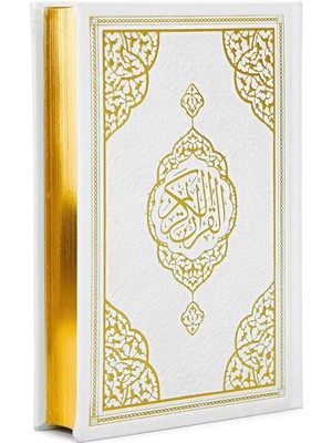 Delixa Termo Deri Ciltli - Medine Hatlı - Hafız Boy - Kuranı Kerim - Beyaz