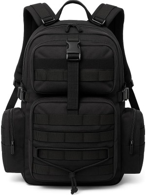 Delixa Siyah 42 Lt Taktik Outdoor Sırt Çantası,molle Sistemli, Suya Dayanıklı, Çok Gözlü, Outdoor, Kamp, Av
