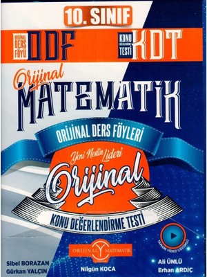 Delixa 10. Sınıf Matematik Odf Kdt Orijinal Ders Föyleri Konu Değerlendirme Testleri