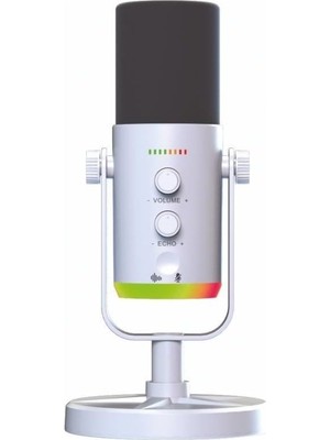 Delixa Mikrofon Podcast Vokal Kaydı Oyun Için Dinamik USB Xlr Çift Çıkışlı Profesyonel Kablosuz Mikrofon Yu