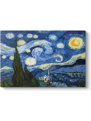 Delixa Vincent Van Gogh - Yıldızlı Gece Tablosu 45 x 30