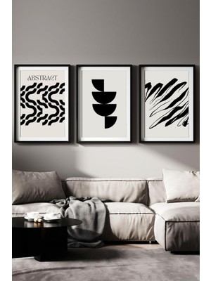 Delixa 512 Store Estetik Duvar Posteri, 3'lü Abstract Poster Seti, Modern Tablo,dekoratif Çerçevesiz Tablo