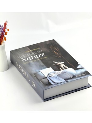 Delixa Bak Gel Al Kitap Görünümlü Dekoratif Kutu, Iskandinav Tarzı Kitap Şeklinde Saklama Kutusu, Ev Dekora