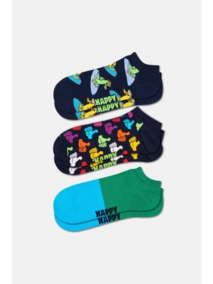 Happy Socks - Çok Renkli 3\'lü Çorap Seti