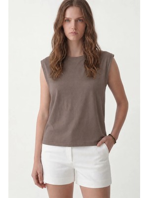 Antioch Bej Modal Kumaş Kadın T-Shirt