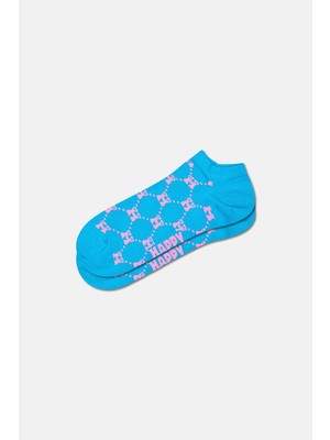 Happy Socks - Mavi Logo Desenli Çorap