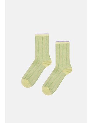 Happy Socks - Yeşil Simli Çorap