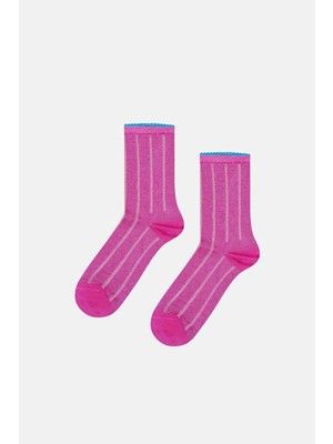 Happy Socks - Pembe Simli Çorap