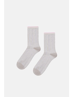 Happy Socks - Gri Simli Çorap