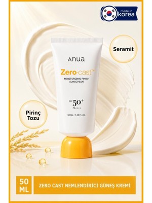 Anua Zero Cast Nemlendirici Güneş Kremi 50 ml
