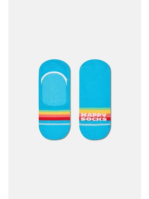 Happy Socks - Mavi Gökkuşağı Desenli Babet Çorap