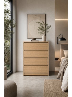 Sarmobi Nolm 4 Çekmeceli Şifonyer G:76 D:40 Y:100