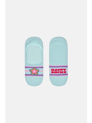 Happy Socks - Mavi Yıldız Desenli Babet Çorap