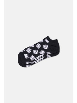 Happy Socks - Siyah Köpek Desenli Çorap