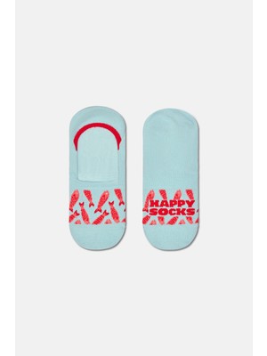 Happy Socks - Mavi Balık Desenli Babet Çorap
