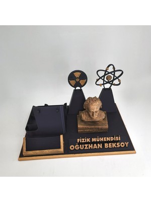 Hediyemix Kişiye Özel Fizik Mühendisi Masaüstü İsimlik Kartvizitlik - Mühendise Özel Hediye