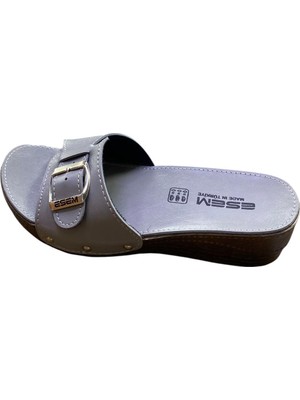 Esem Kadın Model Tek Metal Toka Terlik