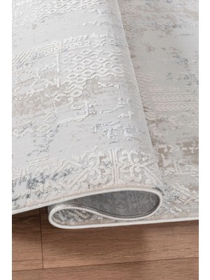 Valery Home Bienal Vl Saçaklı Modern Dokuma Halı, Yüksek Kalite Polyester 120 x 180 cm