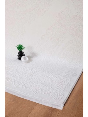 Valery Home Voyage %100 Akrilik Yumuşak Dokulu Halı Kilim Salon Mutfak Koridor Yolluk Dokuma Makine Halısı AC-109 KREM