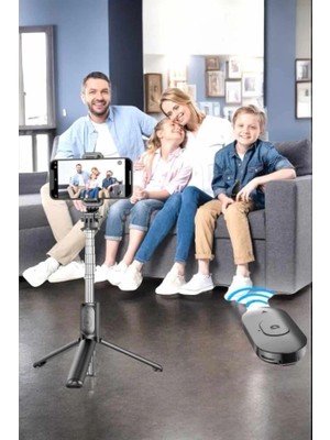 Asa Store Kumandalı Tripod Telefon Tutucu Selfie Çubuğu 360 Derece Dönebilen